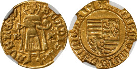 HUNGARY. Goldgulden, ND (1387-1437). Sigismund. NGC VF Details--Removed from Jewelry.
Fr-10; Rethy-119a; Huszar-573.
From the Augustana Collection....