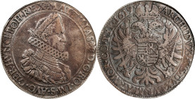 HUNGARY. Taler, 1619-KB. Kremnica Mint. Mathias II. NGC VF Details--Cleaned.
Dav-3056; KM-59.

Estimate: $200.00- $300.00