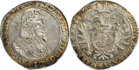 HUNGARY. Taler, 1648-KB. Kremnica Mint. Ferdinand III. PCGS Genuine--Cleaned, Unc Details.
Dav-3198; KM-107.

Estimate: $200.00- $400.00