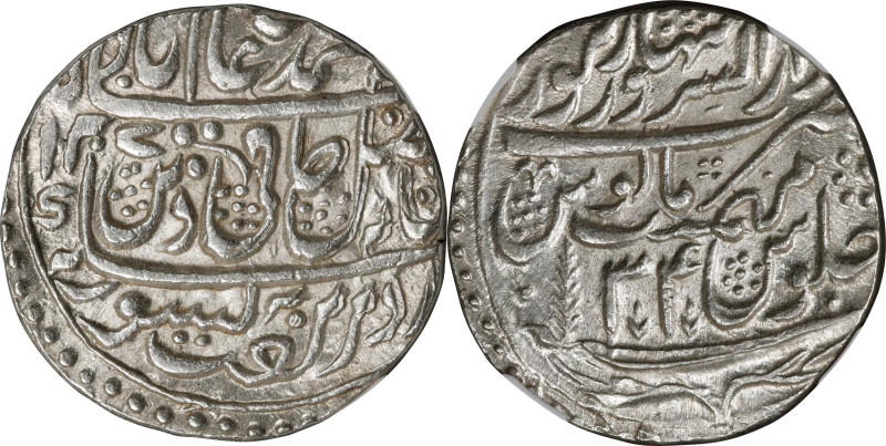 INDIA. Maratha Confederacy. Rupee, AH 1207 Year 34 (1792). Saharanpur Mint. In t...