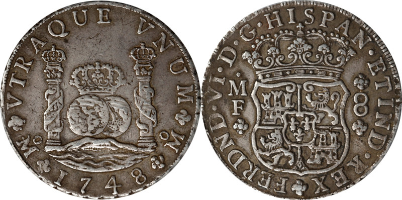 MEXICO. 8 Reales, 1748-Mo MF. Mexico City Mint. Ferdinand VI. PCGS Genuine--Scra...