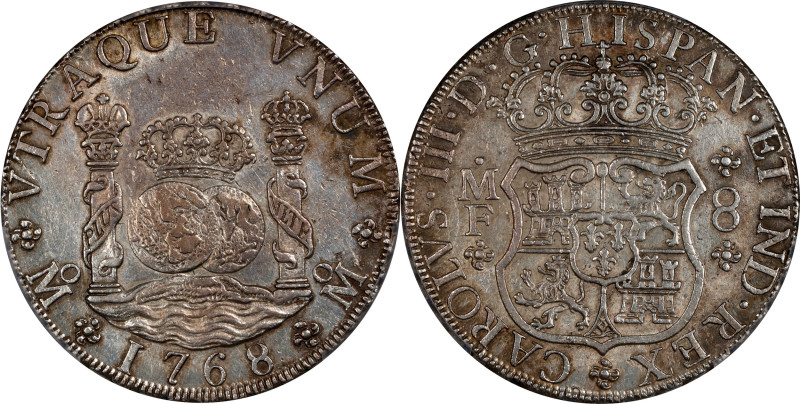 MEXICO. 8 Reales, 1768-Mo MF. Mexico City Mint. Charles III. PCGS Genuine--Clean...