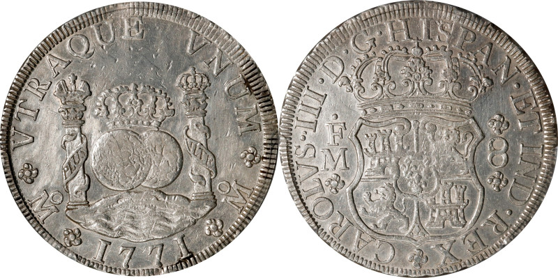 MEXICO. 8 Reales, 1771-Mo FM. Mexico City Mint. PCGS Genuine--Tooled, AU Details...