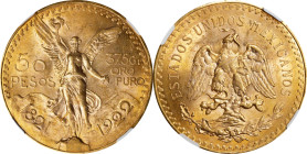 MEXICO. 50 Pesos, 1922. Mexico City Mint. NGC MS-62.
Fr-172; KM-481. AGW: 1.205 oz.

Estimate: $2200.00- $2800.00