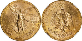MEXICO. 50 Pesos, 1925. Mexico City Mint. NGC MS-62.
Fr-172; KM-481. AGW: 1.205 oz.

Estimate: $2200.00- $2800.00