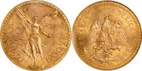 MEXICO. 50 Pesos, 1930. Mexico City Mint. NGC MS-63.
Fr-172; KM-481. AGW: 1.205 oz.

Estimate: $2200.00- $3000.00
