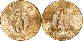 MEXICO. 50 Pesos, 1931. Mexico City Mint. PCGS MS-64.
Fr-172; KM-481. AGW: 1.205 oz.

Estimate: $2250.00- $2750.00
