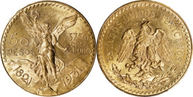 MEXICO. 50 Pesos, 1931. Mexico City Mint. PCGS MS-64.
Fr-172; KM-481. AGW: 1.205 oz.

Estimate: $2250.00- $2750.00