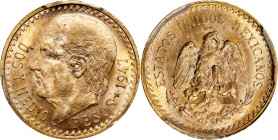 MEXICO. 2-1/2 Pesos, 1947. Mexico City Mint. PCGS MS-65.
Fr-169; KM-463. AGW: 0.0603 oz.

Estimate: $100.00- $200.00