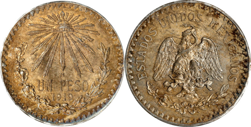 MEXICO. Peso, 1919-M. Mexico City Mint. PCGS MS-62.
KM-454.

Estimate: $200.0...