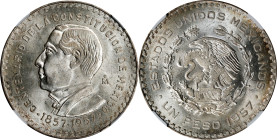 MEXICO. Peso, 1957-Mo. Mexico City Mint. NGC MS-66.
KM-458.

Estimate: $100.00- $200.00