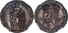 NETHERLANDS. Holland. 10 Stuivers (1/2 Gulden), 1749/8. Dordrecht Mint. NGC MS-62.
KM-95. Overdate.

Estimate: $200.00- $400.00