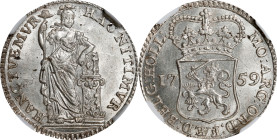 NETHERLANDS. Holland. 1/4 Gulden (5 Stuiver), 1759. NGC MS-63.
KM-100.

Estimate: $60.00- $100.00