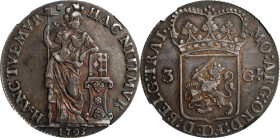 NETHERLANDS. Utrecht. 3 Gulden, 1795. NGC AU-55.
Dav-1852; KM-117.

Estimate: $100.00- $200.00
