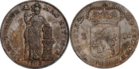 NETHERLANDS. West Friesland. 3 Gulden, 1763. Enkhuizen Mint. NGC AU-58.
Dav-1853; KM-141.1.

Estimate: $400.00- $600.00