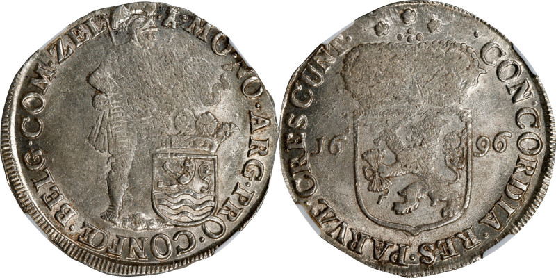 NETHERLANDS. Zeeland. Ducat, 1696. Middelburg Mint. NGC MS-62.
Dav-4914; KM-52....