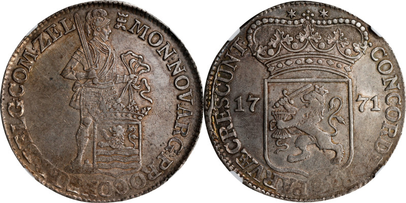 NETHERLANDS. Zeeland. Ducat, 1771. NGC AU-58.
Dav-1848; KM-52.4.

Estimate: $...