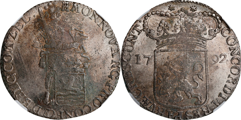 NETHERLANDS. Zeeland. Ducat, 1792. NGC MS-61.
Dav-1848; KM-52.4.

Estimate: $...