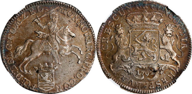 NETHERLANDS. Zeeland. 1/2 Ducaton, 1792. NGC AU-53.
KM-102.

Estimate: $100.0...