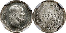 NETHERLANDS. 5 Cents, 1876. Utrecht Mint. Willem III. NGC MS-67.
KM-91.

Estimate: $250.00- $500.00
