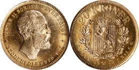 NORWAY. 20 Kroner, 1902. Kongsberg Mint. Oscar II. NGC MS-63.
Fr-17; KM-355; Sieg-104.
From the Augustana Collection.

Estimate: $500.00- $650.00