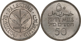 PALESTINE. 50 Mils, 1940. London Mint. George VI. PCGS MS-65.
KM-6.

Estimate: $300.00- $500.00