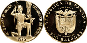 PANAMA. 500 Balboas, 1975-FM. Pennsylvania (Franklin) Mint. PCGS PROOF-64 Deep Cameo.
Fr-2; KM-42; CNP-49. AGW: 1.2066 oz.

Estimate: $2000.00- $25...