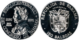 PANAMA. Platinum 150 Balboas, 1976-FM. Pennsylvania (Franklin) Mint. PCGS PROOFLIKE-69.
KM-43.

Estimate: $400.00- $600.00
