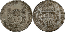 PERU. 8 Reales, 1770-LM JM. Lima Mint. Charles III. NGC EF-40.
KM-64.3; Cal-1031. Variety without dots above mintmarks.

Estimate: $200.00- $400.00