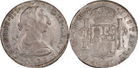 PERU. 8 Reales, 1779-LM MJ. Lima Mint. Charles III. NGC AU-55.
KM-77; Cal-1045.

Estimate: $200.00- $300.00