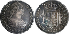 PERU. 8 Reales, 1793-LM IJ. Lima Mint. Charles IV. NGC EF Details--Damaged.
KM-97.

Estimate: $60.00- $100.00