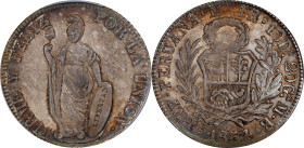 PERU. 4 Reales, 1854-LIMA MB. Lima Mint. PCGS MS-62.
KM-151.3.
From the Helena Collection.

Estimate: $100.00- $200.00