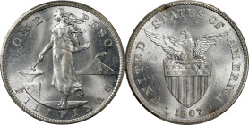 PHILIPPINES. Peso, 1907-S. San Francisco Mint. PCGS MS-63.
KM-172; Allen-17.01.

Estimate: $400.00- $600.00