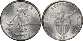 PHILIPPINES. Peso, 1907-S. San Francisco Mint. PCGS Genuine--Scratch, Unc Details.
KM-172; Allen-17.01.

Estimate: $100.00- $150.00
