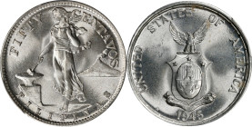 PHILIPPINES. 50 Centavos, 1945-S. San Francisco Mint. PCGS MS-65.
KM-183; Allen-15.02.

Estimate: $60.00- $100.00