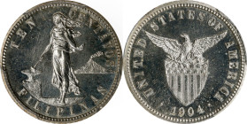 PHILIPPINES. 10 Centavos, 1904. Philadelphia Mint. PCGS PROOF-65.
KM-165; Allen-7.02.

Estimate: $300.00- $500.00