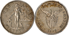 PHILIPPINES. 10 Centavos, 1906. Philadelphia Mint. PCGS PROOF-62.
KM-165; Allen-7.06. Mintage: 500.

Estimate: $200.00- $300.00
