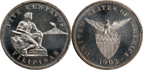 PHILIPPINES. 5 Centavos, 1903. Philadelphia Mint. PCGS PROOF-66.
KM-164; Allen-4.01.

Estimate: $250.00- $400.00