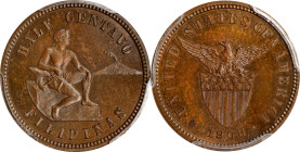 PHILIPPINES. 1/2 Centavo, 1906. Philadelphia Mint. PCGS PROOF-64 Brown.
KM-162; Allen-1.04.

Estimate: $150.00- $300.00