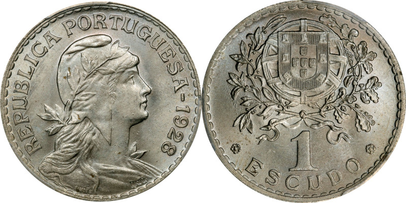 PORTUGAL. Escudo, 1928. Lisbon Mint. PCGS MS-66.
KM-578.

Estimate: $80.00- $...