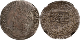 SCOTLAND. 12 Shillings, ND (1637-42). Edinburgh Mint. Charles I. NGC VF-35.
S-5560; KM-A84. Third Coinage; Falconer's First issue. Weight: 5.62 gms....