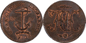 SCOTLAND. Lothian, Edinburgh-Harrison's. Copper 1/2 Penny Token, 1796. PCGS MS-64.
DH-19.
Ex: Mermaid Collection.

Estimate: $250.00- $350.00