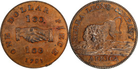 SIERRA LEONE. Sierra Leone Company. Bronzed Dollar, 1791. Birmingham (Soho) Mint. PCGS PROOF-58.
KM-6A.
From the Augustana Collection.

Estimate: ...