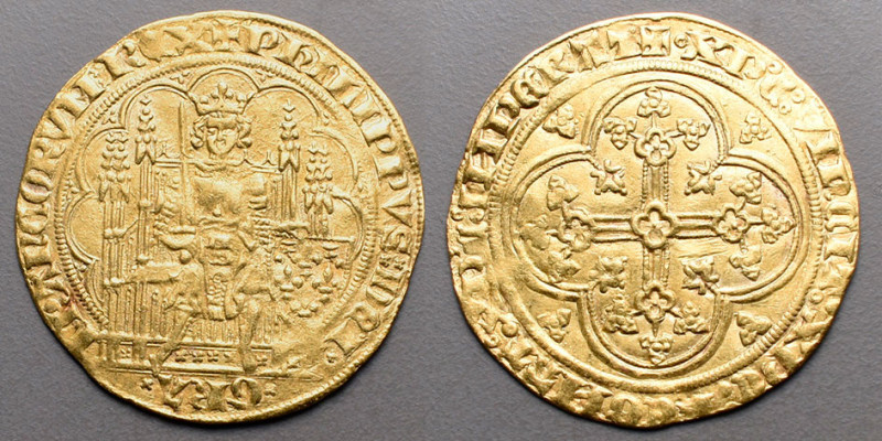 Le Royaume de France > Philippe VI (1328-1350)
Ecu d'or à la Chaise . 1ère émis...