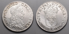 Le Royaume de France > Louis XIII (1610-1643)
30 sols 1er Poinçon de Warin . A=Paris. 1642 .
A/ LVDOVICVS XIII D G FR ET NAV REX. Buste à droite du Ro...