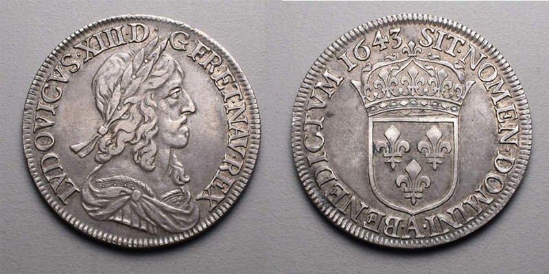 Le Royaume de France > Louis XIII (1610-1643)
30 sols, 3e type (2e poinçon). . A...