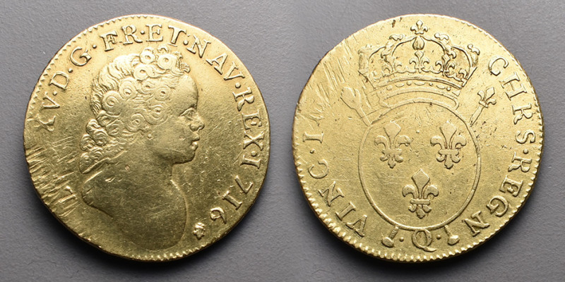 Le Royaume de France > Louis XV (1715-1774) Double louis aux insignes. Q=Perpign...