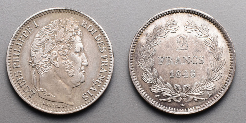 19e et 20e siècles, le systéme décimal > Louis-Philippe (1830-1848)
2 Francs. A=...