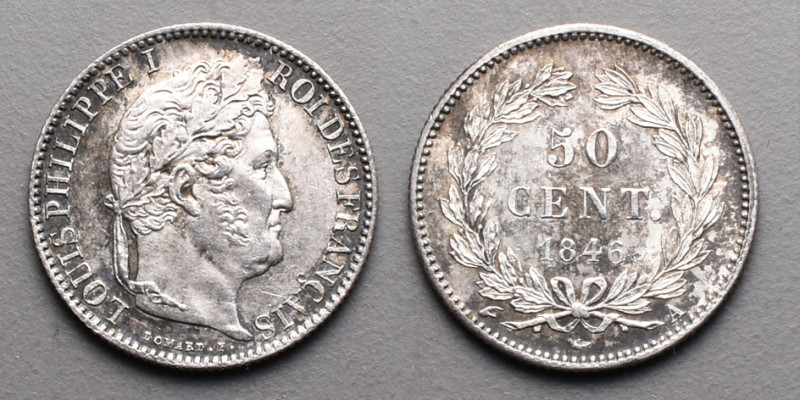 19e et 20e siècles, le systéme décimal > Louis-Philippe (1830-1848)
50 Cent . A=...