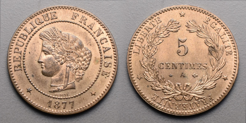 19e et 20e siècles, le systéme décimal > 3e République (1871-1940)
5 Centimes"Cé...